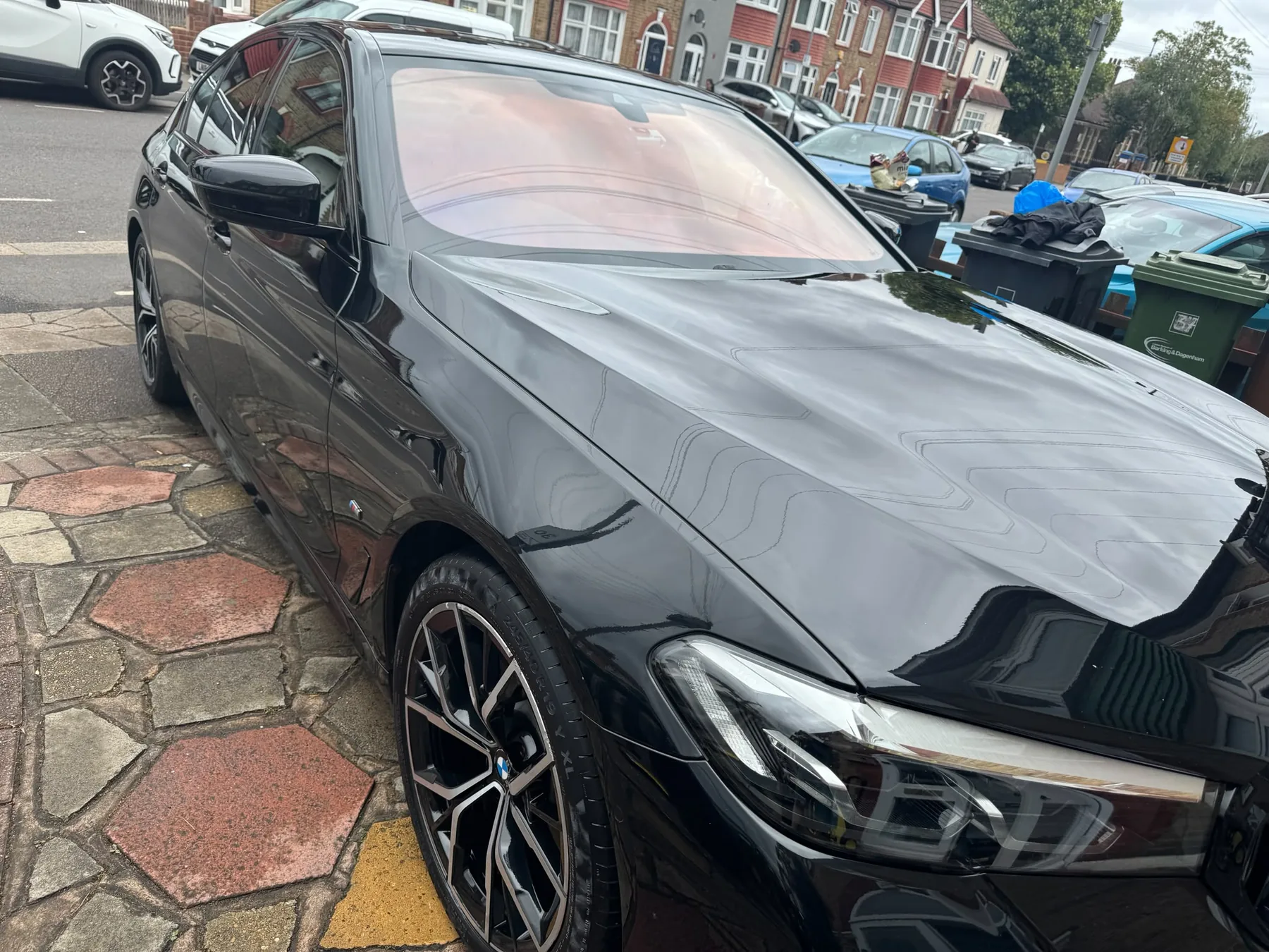 Black BMW after detailing